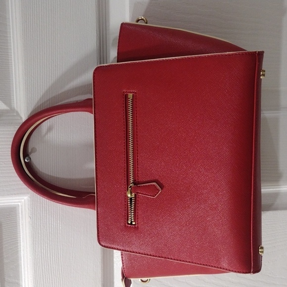 Samantha Vega Red Tricolor 2 ways Bag Shoulder Bag Handbag - Excellent Condition - Picture 6 of 11